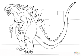 House coloring pages printable blank house drawing for kindergarten. Godzilla Coloring Page Free Printable Coloring Pages Coloring Home