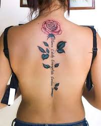 Tattoo Back Tattoo English Short Sentence Tattoo Spinal Tattoo Tattoo Quotes Meaningful Tattoo C Spine Tattoos Flower Spine Tattoos Rose Tattoos For Women