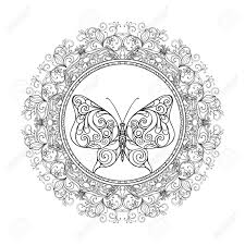 The finished products will make for fun and festive diy easter decor. Coloring Book For Adult And Older Children Coloring Page With Mandala Made Of Decorative Vintage Flowers And Decorative Butterflies Outline Hand Drawn Vector Illustration Royalty Free Cliparts Vectors And Stock Illustration Image