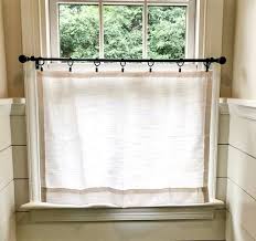 Panel widths vary according to style and manufacturer, but 54 inches is a standard width. Solid Cotton Linen Look Texture Cafe Curtains Tier Etsy