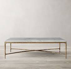 Thaddeus Forged Brass Marble Square Coffee Table Coffee Table Restoration Square Marble Coffee Table Coffee Table Restoration Hardware