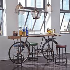 Reclaimed Bicycle Furniture Bar Counter In 2020 Eclectic Dining Room Extension Dining Table Eclectic Dining