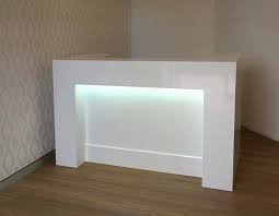 Reception desk measures 72w x 31d x 42h overall. Reception Desk White Gloss With Light Suits Salons Medical Suites Offices