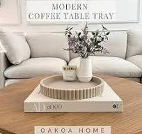 OAKOA Beige hars decoratieve dienbladen voor decoratie ...