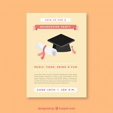Maybe you would like to learn more about one of these? Free Vector Template Of Party Leaflet With Graduation Cap And Diploma