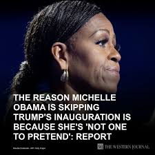 The Reason Michelle Obama Is Skipping Trump's Inauguration Is Because She's  'Not One to Pretend': Report: What a terrible look. Tap the link to get the  full story: http://w-j.co/s/c797a