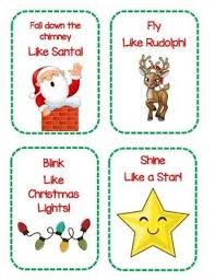 Christmas Themed Gross Motor Cards Christmas Lesson Plan Preschool Christmas Christmas Activities For Toddlers