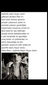 Aydinlik Neyin Oluyor Senin Attila Ilhan Siir Kitap Alintilari Ilham Verici Alintilar