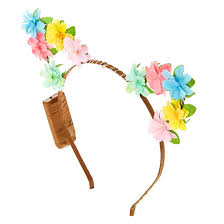 Light Up Pastel Flower Cat Ears Headband Claire S Us