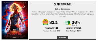 'cimarron' (won in 1931, 53%) Rotten Tomatoes Deletes Over 50 000 Captain Marvel Reviews They Appear To Be Bot Reviews Bounding Into Comics