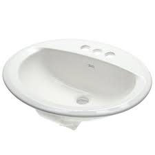 Elite 8089 oval high temperature vessel bathroom sink and faucet. American Standard Aqualyn Self Rimming Drop In Bathroom Sink In White 0476 028 020 The Home Depot