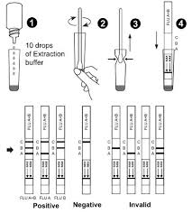Influenza A B Rapid Test Dipstick Lateral Flow Immunochromatographic Assays Swab Nasal Aspirate