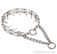 hs dog pinch collar chrome plated 50004 02 3 25mm 1 8