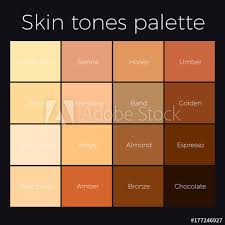 Skin Tones Chart Buy This Stock Vector And Explore Similar