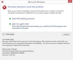 For especially older hard disk drives, mechanical failure is a strong. Windows Detected A Hard Disk Problem Fix It For Windows 7 8 10