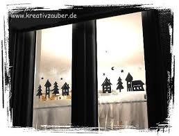 Nikolaus und tannenbaume aus transparentpapier furs fenster. Fensterdeko Im Winter Anleitung Und Vorlage