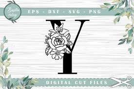 My svg files are easy to cut, and assemble beautifully! Floral Letter Y Alphabet Cutting Files Graphic By Basilio Vintage Creative Fabrica