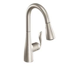 Today's modern kitchen faucets come full of innovative features to make working in the kitchen easier and meet the demands of the heart of the home. Moen 7594srs Arbor Single Handle Hole Pull Down Kitchen Faucet Spot Resist Stainless Faucetdepot Com