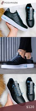 Nike Air Force 1 Low 07 Lux Black Light Blue Condition Brand New In Original Box Without Lid Size Women S 7 Never W In 2020 Nike Air Force Nike Air Black Nikes