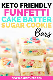 Low carb chocolate birthday cake. Keto Funfetti Cake Batter Sugar Cookie Bars Bake It Keto
