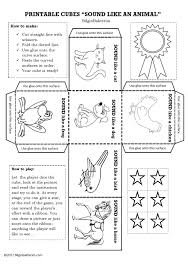 Printable Animal Cube For Kids Ingilizce Hayvanlar Oyun Kupu Bilginbakterim Oyun Kupu Hayvanlar Oyun
