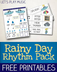 Rainy Day Rhythm Games For Kids Rainy Day Songs Homeschool Music Music Activities