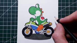 ✏ Comment dessiner yoshi (dessin facile mario kart) ✏ - YouTube