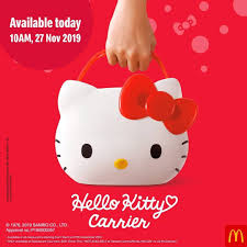 It costs s$7.90 with purchase of any extra value meal or doubles feast, and you are limited to just two carriers per transaction. Mcdonald S Hello Kitty Carrier Starts Selling In M Sia At 10am Onwards Today Kl Foodie
