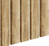 Dąb Naturalny Lancelot - Lamele Premium 3D - Deski Lamelowe - 80x16 mm -  Panele trójwymiarowe ozdobne ścienne akustyczne pionowe