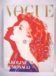 1983 VOGUE PARIS Magazine Princess Caroline de Monaco by ANDY WARHOL Guy  Bourdin $661.84