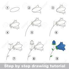 Step By Step Drawing Tutorial Vector Kid Game How To Draw A Flower Drawing Tutorials Easy Flower Drawings Flower Drawing