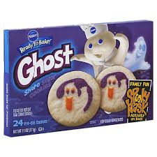 Decorate with frosting and mini m&m's or mini. Pillsbury Ready To Bake Shape Sugar Cookies Pre Cut Ghost 24 Count 11 Oz Albertsons