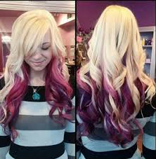 Two Tone Blonde And Burgundy Dyed Hair Maroon Hair Bright Hair Colors Hair Styles