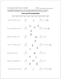 One should know that polynomial is made up of three terms. Dividing Polynomials Using Synthetic Division Notes And Worksheet By Tarahb