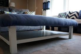 I just bought a ikea coffee table from goodwill today that i was going to make an ottoman out of until i went to joanns and seen the cost for the foam was $69.99 a yard. Ottoman Hands Easy
