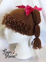 Here is another cute handmade hat for the coming season! Crochet Cabbage Patch Wig Off 61 Www Daralnahda Com