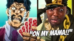 Jojo's Bizarre Adventure (Stardust Crusaders) Jospeh & Avdol's Weird  Positions (English Dub)