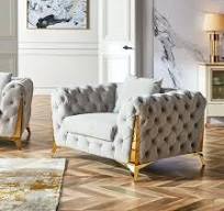 LINSY Chesterfield Style Button Tufted Sofa Set Fabric S1015 ...