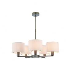 These are fitted with bulbs to match. Daley 5 Light Pendant Dark Antique Bronze Effect Marble Faux Silk Moonlight Design