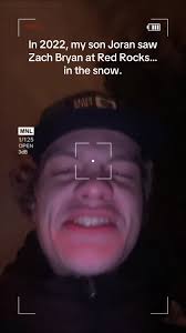 My son Joran saw Zach Bryan at Red Rocks in the snow