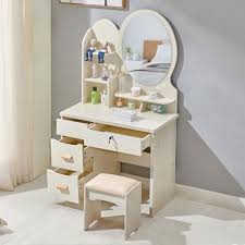 Staying alone in the room and. Qos E2 Modern Diy Dressing Table Bedroom Makeup Table Storage Cabinet Shopee Malaysia