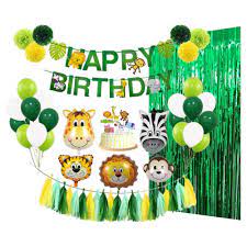 It's a jungle out there with all the details to attend to but we have mapped out the expedition to we have a safari of jungle theme party ideas. Brain Giggles Jungle Theme Birthday Decoration Kit 45pcs