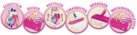Reinigung eines seegrassteppich mit vanish gold teppichpulver. Produkttest Vanish Shake Clean