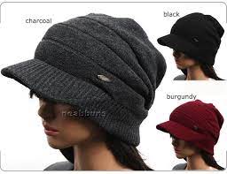 Beanie Hats For Women Brim Beanie Visor Chic Unisex Cap Men Women New Black Hats Knit Winter Beanie Hats For Women Hats For Women Mens Beanie