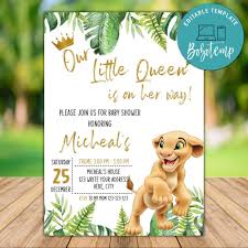 Descarga juegos al instante para tu tableta o pc con windows. Printable Nala Lion King Baby Shower Party Invites Diy Lion King Birthday Party Invitations Lion King Baby Shower Lion King Birthday