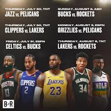 Utah jazz vs los angeles clippers stream is not available at bet365. Bleacher Report On Twitter New Nba Schedule Released Jazz Pelicans And Lakers Clippers To Restart The Season On July 30 On Nbaontnt