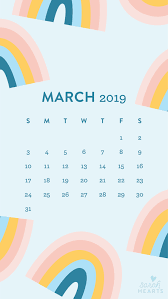 Free download high quality iphone, android + more wallpapers. March 2019 Rainbow Calendar Wallpaper Sarah Hearts
