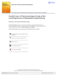 Maybe you would like to learn more about one of these? Pdf Parallel Lives A Phenomenological Study Of The Lived Experience Of Maladaptive Daydreaming
