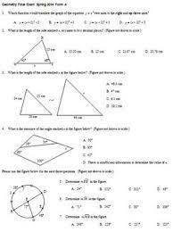 Find the value of x. Geometry Final Exam Review Worksheet Answers Nidecmege