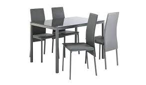 Our range includes square, extendable, glass and round. Buy Argos Home Lido Glass Dining Table 4 Grey Chairs Dining Table And Chair Sets Argos